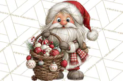 Santa Christmas Clipart, Cute Whimsical Santa PNG, Christmas Product Image 4