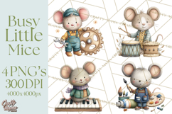 Mischievous Mouse Occupation Clipart PNG Product Image 1
