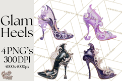 Glam High Heel Shoes PNG Clipart Luxury Fashion Heels Product Image 1