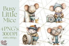 Mischievous Mouse Occupation Clipart PNG Product Image 1