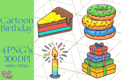 Birthday Party Clipart PNG Graphics, Birthday PNG Product Image 1