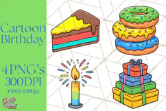 Birthday Party Clipart PNG Graphics, Birthday PNG Product Image 1