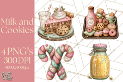 Milk Cookies Candy Chocolate Dessert Clipart PNG Product Image 1
