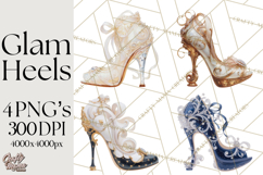 Glam High Heel Shoes PNG Clipart Luxury Fashion Heels Product Image 1