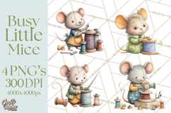 Mischievous Mouse Occupation Clipart PNG Product Image 1