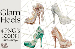 Glam High Heel Shoes PNG Clipart Luxury Fashion Heels Product Image 1