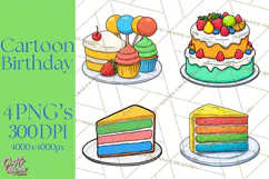 Birthday Party Clipart PNG Graphics, Birthday PNG Product Image 1