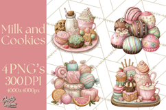 Milk Cookies Candy Chocolate Dessert Clipart PNG Product Image 1