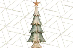 Vintage Farmhouse Christmas Decor PNG Product Image 5