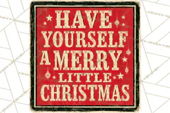 Vintage Christmas Signs Clipart PNG Product Image 5
