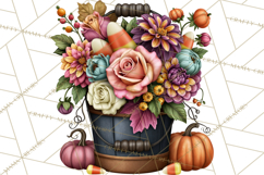 Halloween Floral Clipart PNG Spooky Flowers Images Product Image 5