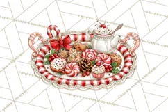 Peppermint Christmas Treasures Clipart PNG, Candy Cane Product Image 5