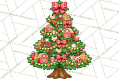 Multi Themed Christmas Trees Clipart PNG Product Image 5