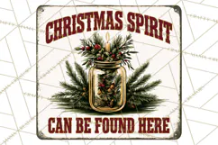Vintage Christmas Metal Sign Clipart, Funny, Inspirational Product Image 5