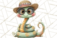 Cute Snake Clipart Pastel Reptile PNG Product Image 5