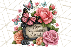 Inspirational Butterfly Sign Clipart PNG Product Image 2