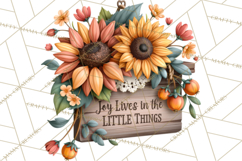 Inspirational Farmhouse Sunflower Clipart PNG Product Image 2