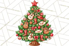 Multi Themed Christmas Trees Clipart PNG Product Image 2