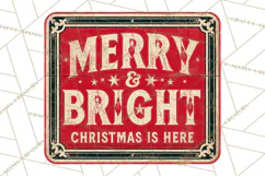 Vintage Christmas Signs Clipart PNG Product Image 2