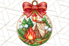 Multi Themed Christmas Ornament Clipart PNG Product Image 2