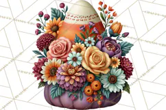 Halloween Floral Clipart PNG Spooky Flowers Images Product Image 2