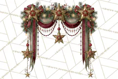 Christmas Circus Clipart, Vintage Christmas Circus PNG Product Image 2