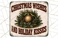 Vintage Christmas Metal Sign Clipart, Funny, Inspirational Product Image 2