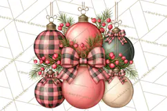 Buffalo Plaid Christmas PNG Clipart Product Image 2