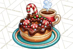 Cocoa Christmas Clipart, Chocolate Coffee Holiday PNG Product Image 2