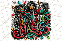 Whimsical Christmas Shirt Graphic PNG Holiday Doodle Quote Product Image 2