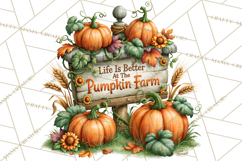 Fall Pumpkin Farm Clipart PNG Autumn Designs Product Image 4