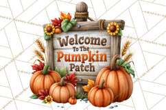 Fall Pumpkin Farm Clipart PNG Autumn Designs Product Image 2