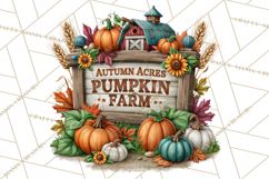 Fall Pumpkin Farm Clipart PNG Autumn Designs Product Image 2