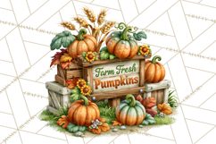Fall Pumpkin Farm Clipart PNG Autumn Designs Product Image 3