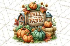 Fall Pumpkin Farm Clipart PNG Autumn Designs Product Image 2
