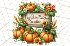 Fall Pumpkin Farm Clipart PNG Autumn Designs Product Image 2