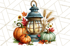 Fall Pumpkin Farm Clipart PNG Autumn Designs Product Image 3