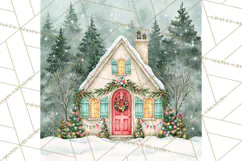 Merry And Bright Christmas Watercolor PNG Product Image 2