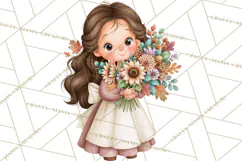 Autumn Village Clipart PNG, Cozy Fall Cottage Town Product Image 2