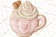 Pink Autumn Cookies Clipart PNG Product Image 2