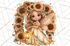Sunflower Fairy World PNG, Fall Fairies Product Image 2
