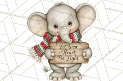 Christmas Animal Clipart PNG, Festive Animals Sign Clip Art Product Image 3