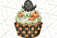 Halloween Cupcake Clipart PNG, Halloween Sweet Treats Product Image 2