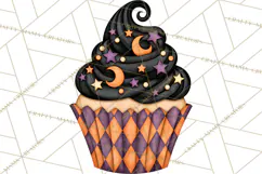 Halloween Cupcake Clipart PNG, Halloween Sweet Treats Product Image 3