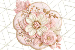 Pink Autumn Cookies Clipart PNG Product Image 3