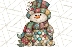 Whimsical Christmas Snowman Clipart PNG Product Image 3