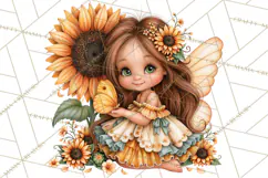 Sunflower Fairy World PNG, Fall Fairies Product Image 3