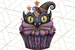Halloween Monster Cupcake Clipart Png, Halloween Sweets Product Image 3