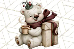 Vintage Christmas Clipart PNG, Christmas Retro Characters Product Image 2