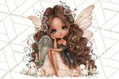 Midnight Halloween Fairy World PNG, Fall Fairies Product Image 3